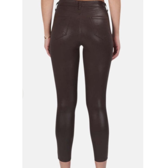 New Free People Jeans Brown Faux Leather Jeans Size 26 - Picture 5 of 17